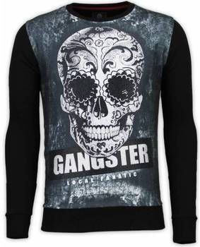 Local Fanatic Sweater Gangster Skull Digital Rhinestone