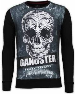 Local Fanatic Sweater Gangster Skull Digital Rhinestone
