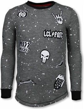 Local Fanatic Sweater Longfit Embroidery Patches Rockstar