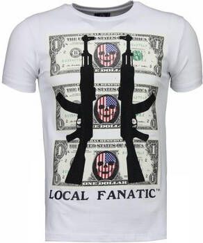 Local Fanatic T-shirt Korte Mouw AK Dollar Rhinestone