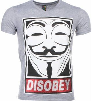 Local Fanatic T-shirt Korte Mouw Anonymous Disobey Print
