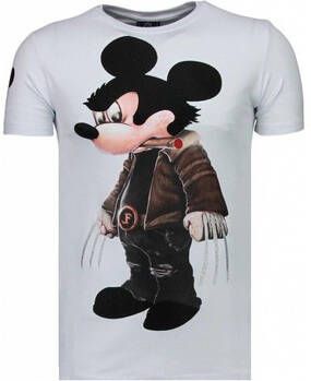 Local Fanatic T-shirt Korte Mouw Bad Mouse Rhinestone