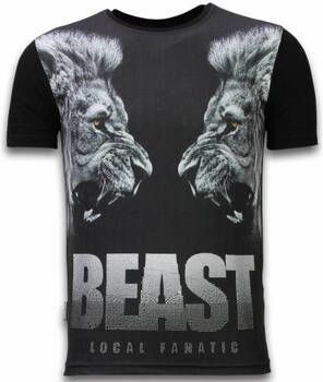 Local Fanatic T-shirt Korte Mouw Beast Digital Rhinestone