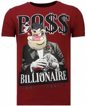 Local Fanatic T-shirt Korte Mouw Billionaire Boss Rhinestone