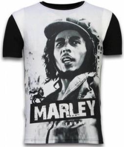 Local Fanatic T-shirt Korte Mouw Bob Marley Black And White Digital