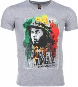 Local Fanatic T-shirt Korte Mouw Bob Marley Concrete Jungle Print