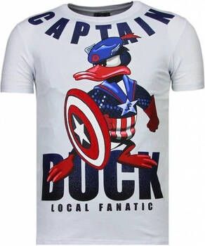 Local Fanatic T-shirt Korte Mouw Captain Duck Rhinestone