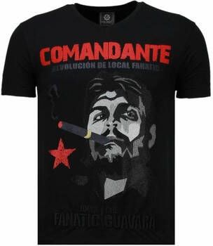 Local Fanatic T-shirt Korte Mouw Che Guevara Comandante Rhinestone