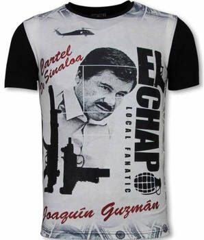 Local Fanatic T-shirt Korte Mouw El Chapo Digital Rhinestone
