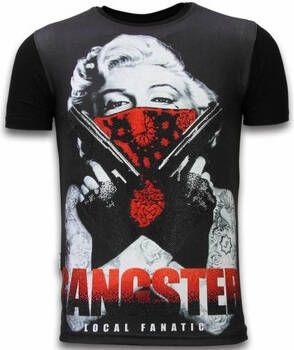 Local Fanatic T-shirt Korte Mouw Gangster Marilyn Digital Rhinestone