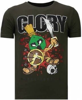 Local Fanatic T-shirt Korte Mouw Glory Martial Rhinestone