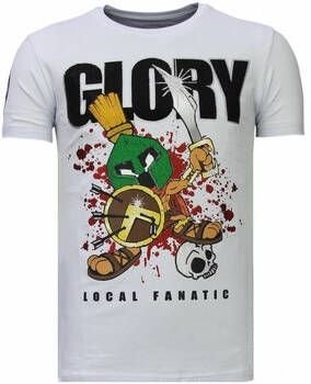 Local Fanatic T-shirt Korte Mouw Glory Martial Rhinestone