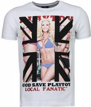 Local Fanatic T-shirt Korte Mouw God Save Playtoy Rhinestone