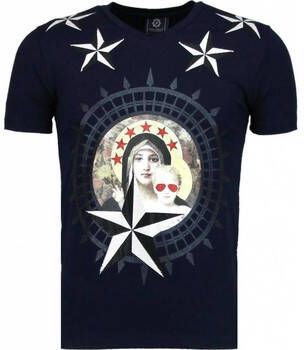 Local Fanatic T-shirt Korte Mouw Holy Mary Rhinestone