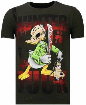 Local Fanatic T-shirt Korte Mouw Hunter Duck Rhinestone