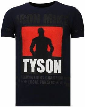Local Fanatic T-shirt Korte Mouw Iron Mike Tyson Rhinestone