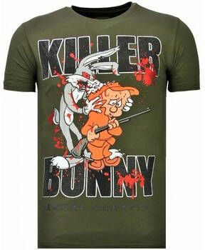 Local Fanatic T-shirt Korte Mouw Killer Bunny Rhinestone