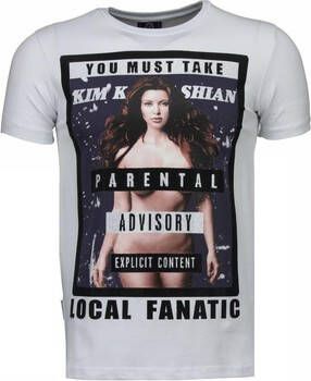 Local Fanatic T-shirt Korte Mouw Kim Kardashian Rhinestone