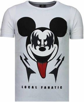 Local Fanatic T-shirt Korte Mouw Kiss My Mickey Rhinestone