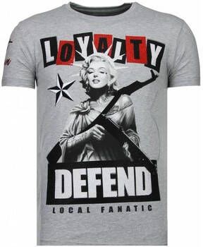 Local Fanatic T-shirt Korte Mouw Loyalty Marilyn Rhinestone