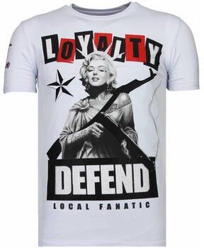 Local Fanatic T-shirt Korte Mouw Loyalty Marilyn Rhinestone