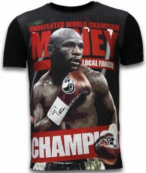 Local Fanatic T-shirt Korte Mouw Money Champion Digital Rhinestone