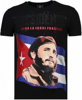 Local Fanatic T-shirt Korte Mouw Presidente Rhinestone