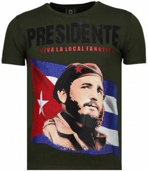 Local Fanatic T-shirt Korte Mouw Presidente Rhinestone