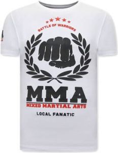 Local Fanatic T-shirt Korte Mouw Print MMA Fighter