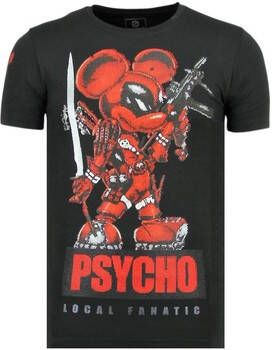 Local Fanatic T-shirt Korte Mouw Psycho Mouse Bedrukte Z