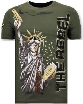 Local Fanatic T-shirt Korte Mouw Rhinestone The Rebel
