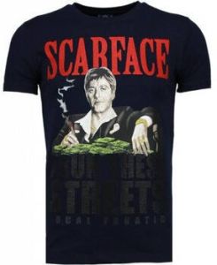 Local Fanatic T-shirt Korte Mouw Scarface Boss Rhinestone