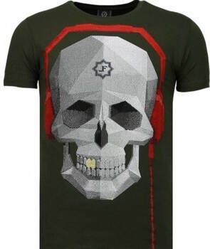 Local Fanatic T-shirt Korte Mouw Skull Bring The Beat Rhinestone
