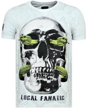 Local Fanatic T-shirt Korte Mouw Skull Snake Strakke W