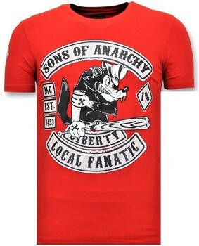 Local Fanatic T-shirt Korte Mouw Sons Of Anarchy Print