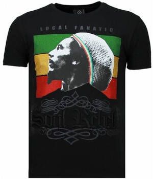 Local Fanatic T-shirt Korte Mouw Soul Rebel Bob Marley Rhinestone