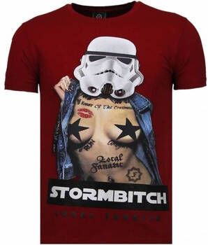 Local Fanatic T-shirt Korte Mouw Stormbitch Rhinestone