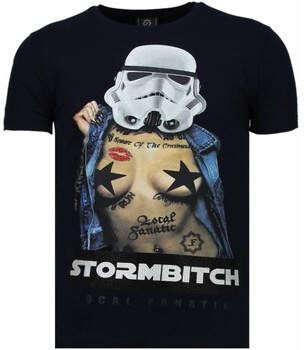 Local Fanatic T-shirt Korte Mouw Stormbitch Rhinestone