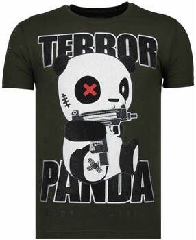Local Fanatic T-shirt Korte Mouw Terror Panda Rhinestone