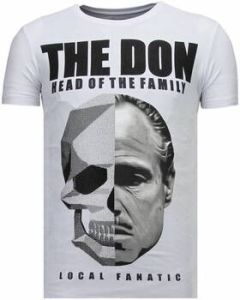 Local Fanatic T-shirt Korte Mouw The Don Skull Rhinestone