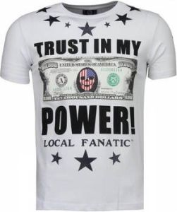 Local Fanatic T-shirt Korte Mouw Trust In My Power Rhinestone