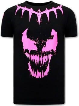 Local Fanatic T-shirt Korte Mouw Venom Face Neon