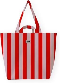 Lori Barcelona Boodschappentas Bold Stripe Bag Pink Red
