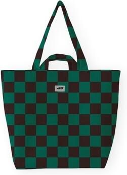 Lori Barcelona Boodschappentas Tote Bag Cuadros Black Green