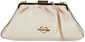 Love Moschino Beige Dames Tas met Gouden Metalen Ketting Beige Dames