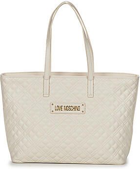 Love Moschino Gewatteerde contrastdetail dameshandtas Beige Dames