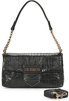 Love Moschino Stijlvolle Polyurethaan Handtas Dames Collectie Black Dames