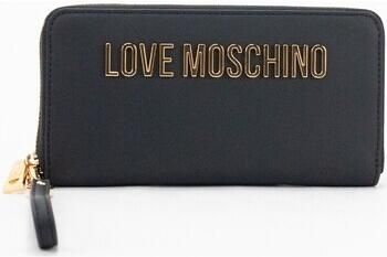 Love Moschino Zwarte Portemonnee met Metalen Logo Black Dames