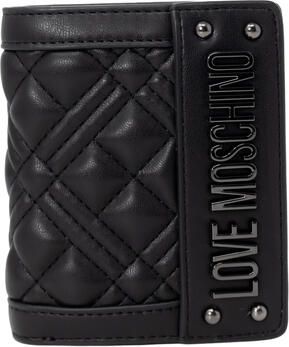 Love Moschino Gewatteerde Kleine Portemonnee Lente Zomer Collectie Black Dames