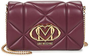 Love Moschino crossbody tas Embossed Q bordeauxrood - Foto 4